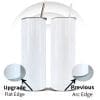 Sublimation Blanks : 20oz Straight Flat Edge Bottom Tumbler (White & Silver)