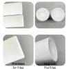 Sublimation Blanks : 20oz Straight Flat Edge Bottom Tumbler (White & Silver)