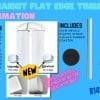 Sublimation Blanks : 20oz Straight Flat Edge Bottom Tumbler (White & Silver)