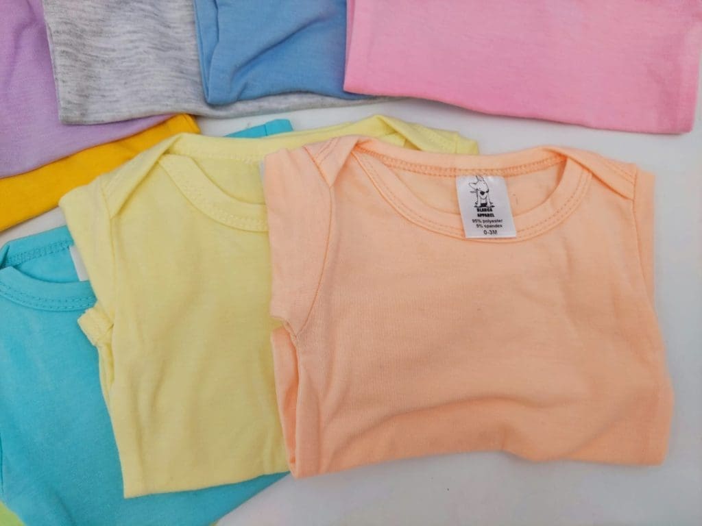 Sublimation Blanks : Short Sleeved Babygrow/Body Vest