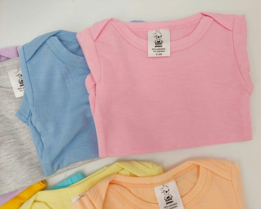 Sublimation Blanks : Short Sleeved Babygrow/Body Vest