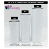 15_20_30OZ Straight White Tumblers Sublimation Blanks : 15oz Straight Flat Bottom Tumbler (White & Silver)