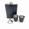 Laser Engraving : 8oz Matte Black Hip Flask Set (with option for us to engrave)