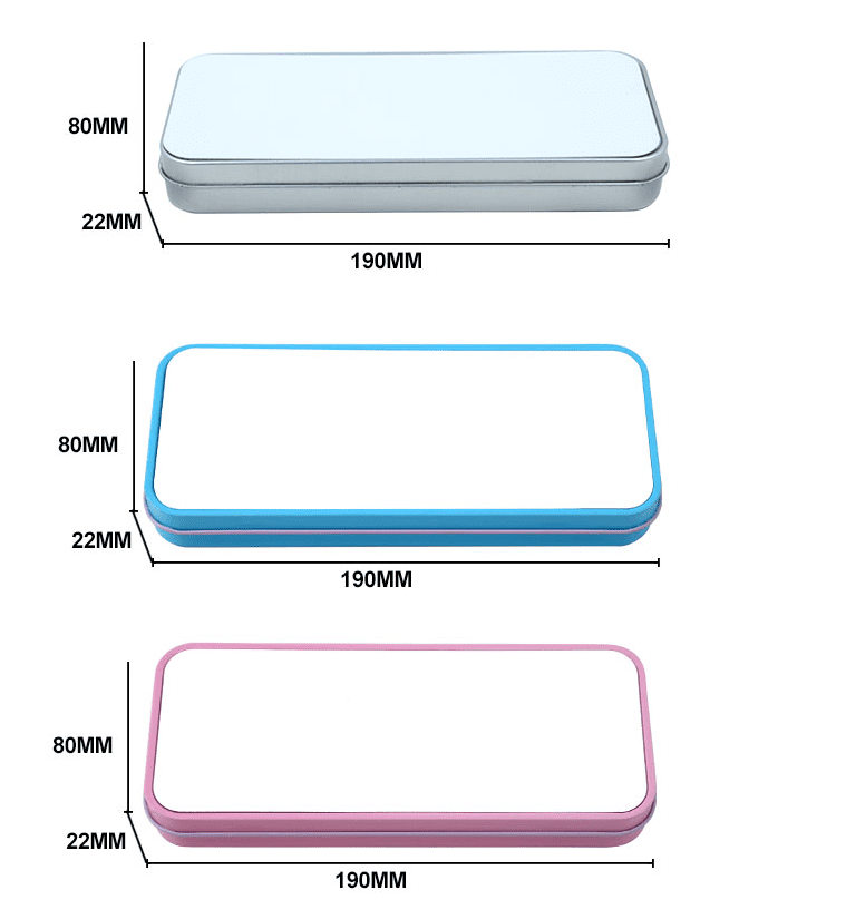 Sublimation Blanks : School Pencil Tins