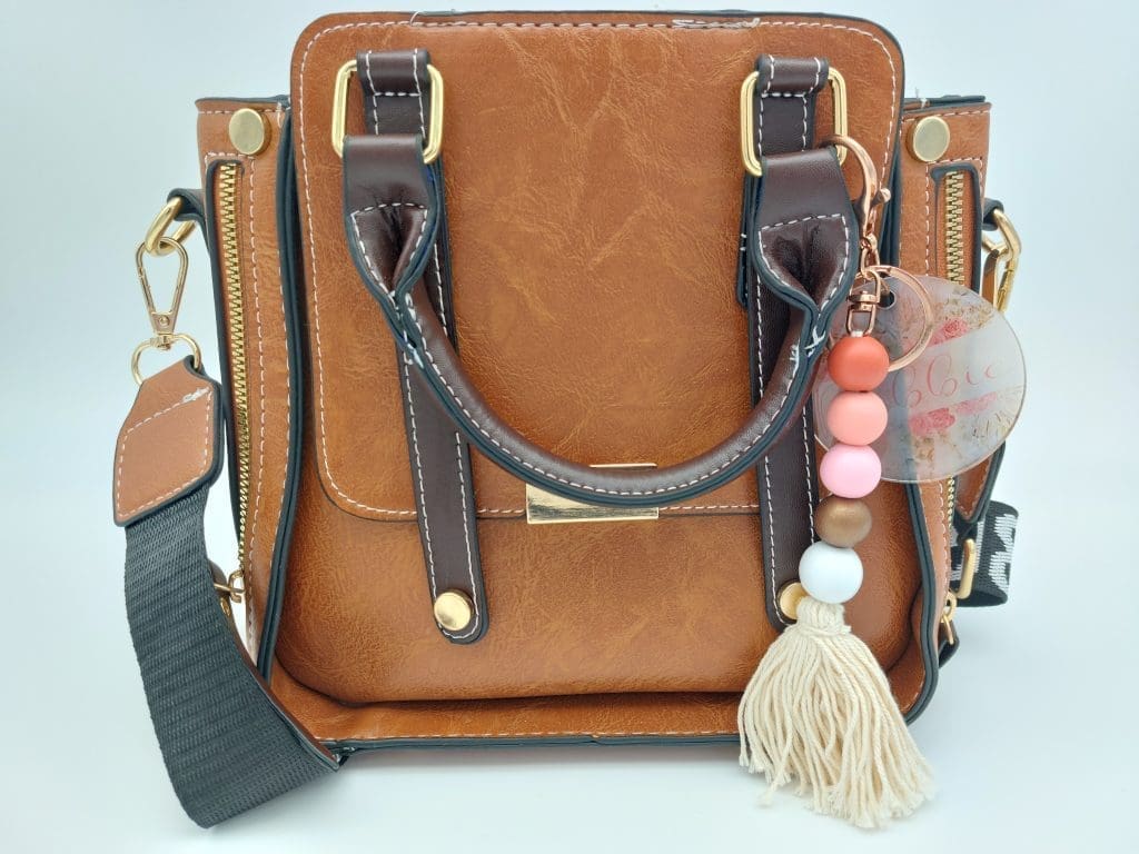 Keychain Accessories : Boho Geometric Long Tassel Rose Gold Keyrings