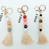 Keychain Accessories : Boho Geometric Long Tassel Rose Gold Keyrings