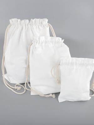 Sublimation Blanks : Canvas Drawstring Bags