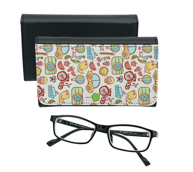 Sublimation Blanks : Glasses PU Leather Case & Cleaning Cloth