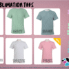 Sublimation Blanks : Unisex Crew Cut Polyester Tshirts (Small to 2XL)