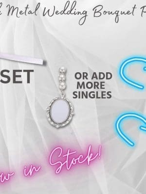 Sublimation Blanks : Wedding Bouquet Photo Charm