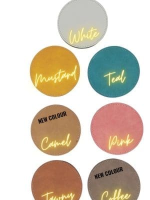 Coasters2 Sublimation Blanks : PU Leather Coasters