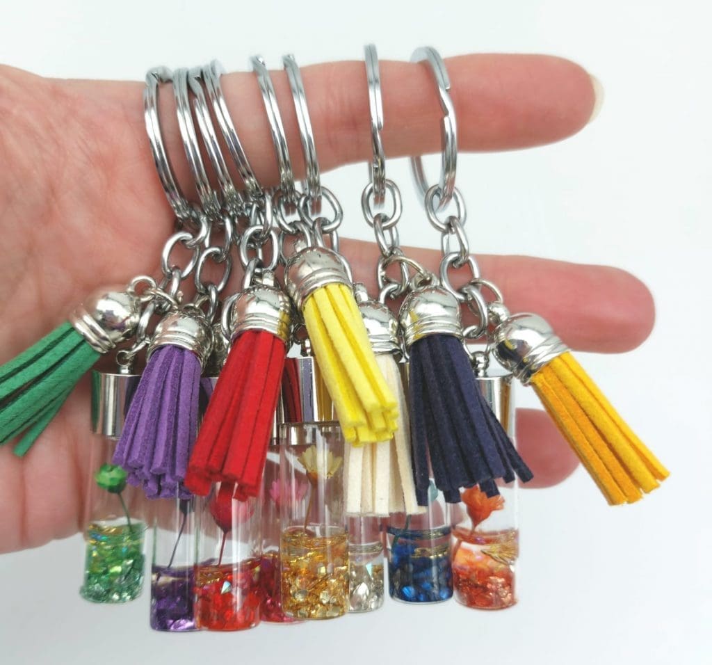 Resinflowersinhand Keychain Accessories : Resin Flower Keychains