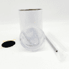 Sublimation Blanks : 12oz STRAIGHT (Gin) Wine Tumbler (White & Silver)