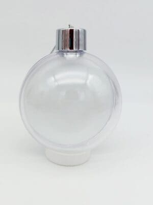 Christmas Blanks : 9cm Clear Bauble Metal Insert