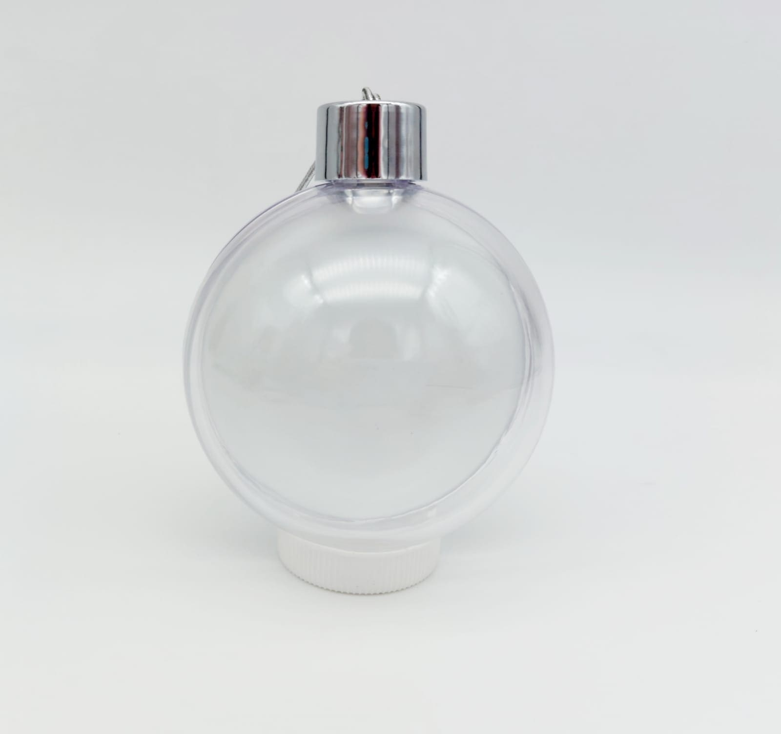 Christmas Blanks : 9cm Clear Bauble Metal Insert