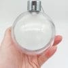 Christmas Blanks : 9cm Clear Bauble Metal Insert