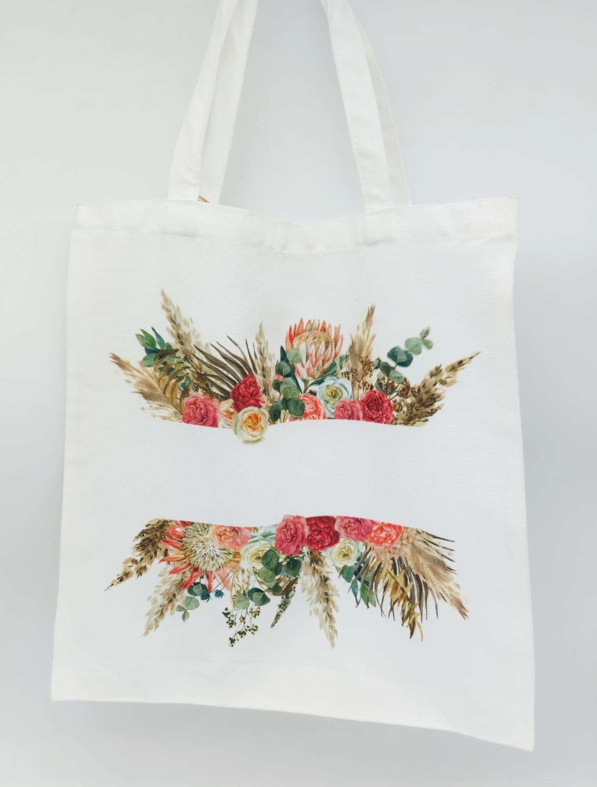 Sublimation Blanks : Canvas Tote Bag (Black & White)