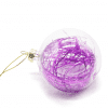Christmas Sublimation : 8cm Transparent Tinsel Baubles