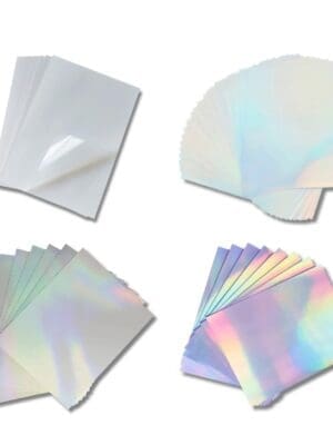 Printables : PET Clear & Holographic Vinyl Sticker Paper (Compatible for Inkjet & Laser)