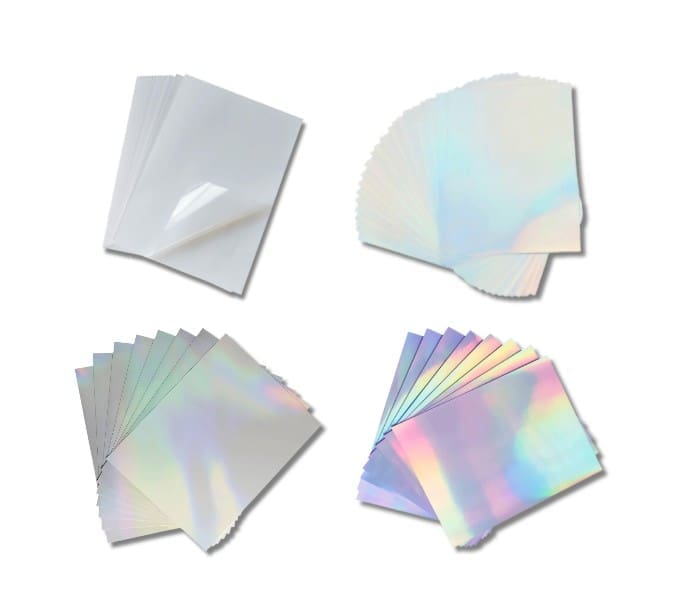 Printables : PET Clear & Holographic Vinyl Sticker Paper (Compatible for Inkjet & Laser)