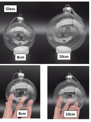 Christmas Blanks : Clear Glass Baubles