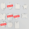 Sublimation Blanks : Various Shaped MDF Keyrings (end of range)