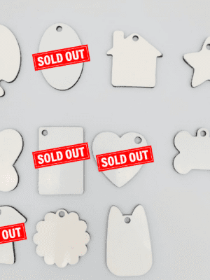 Sublimation Blanks : Various Shaped MDF Keyrings (end of range)