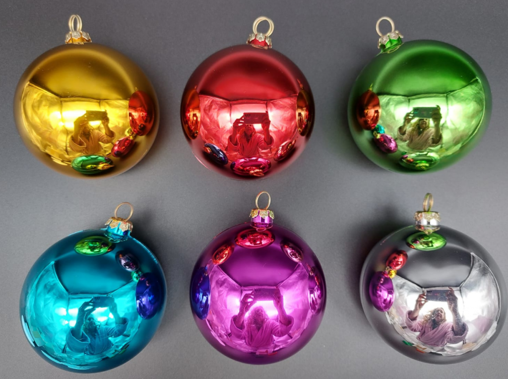 Christmas Sublimation : 8cm Glossy Solid Baubles