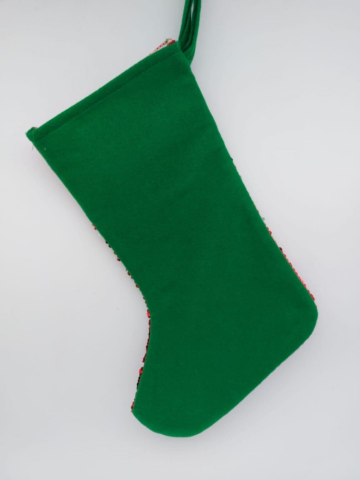 Christmas Blanks : Boot Sequins/Plaid Top Stockings