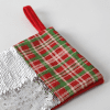 Christmas Blanks : Boot Sequins/Plaid Top Stockings