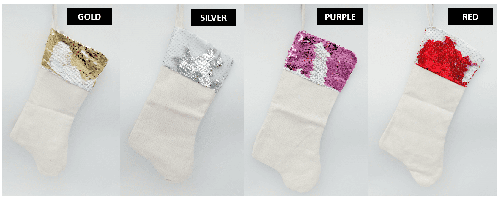 Christmas Blanks : Sequins Top Stockings