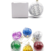 Christmas Sublimation : 8cm Transparent Tinsel Baubles