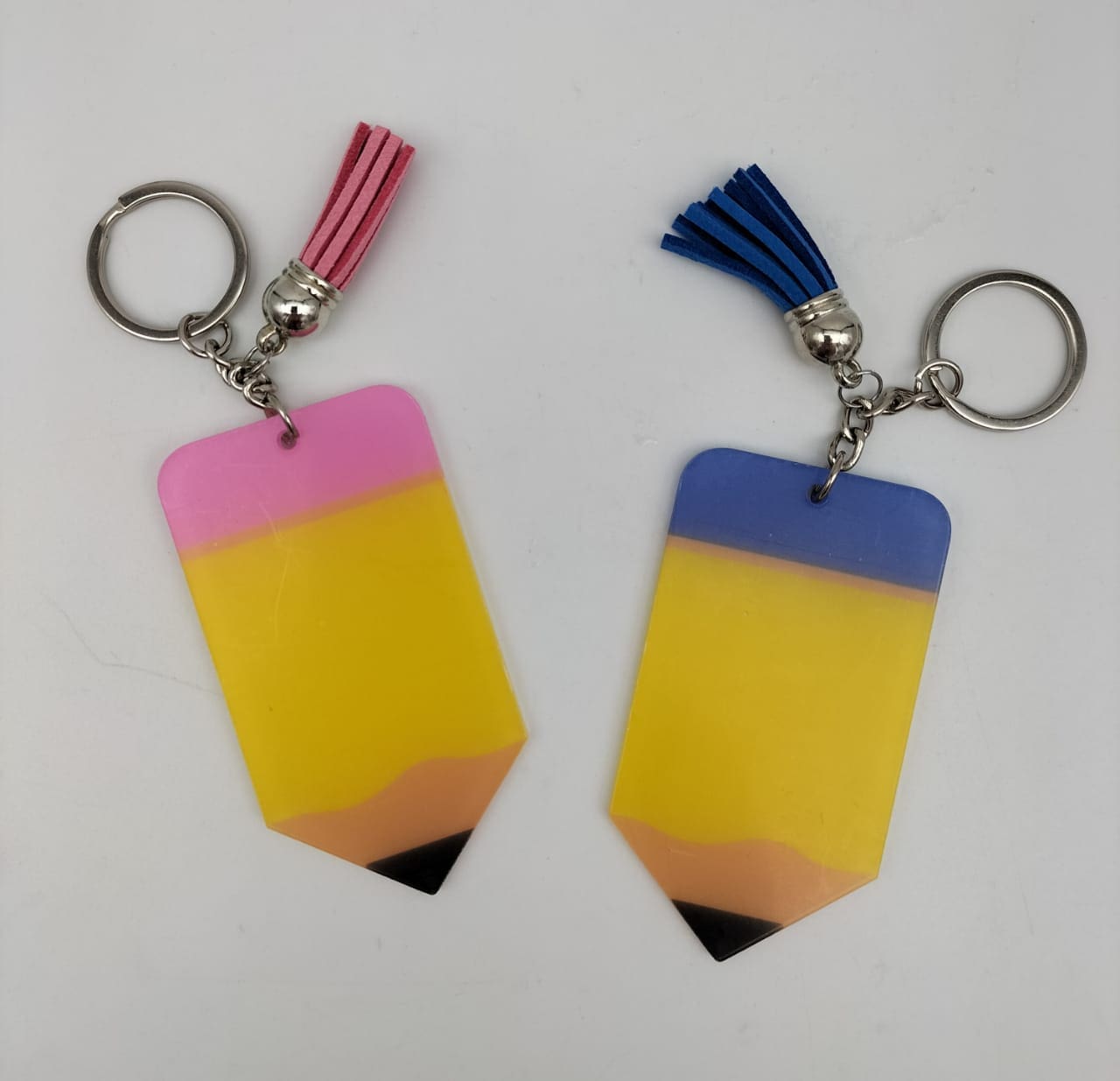 Keychains : Yellow Pencil Acrylic