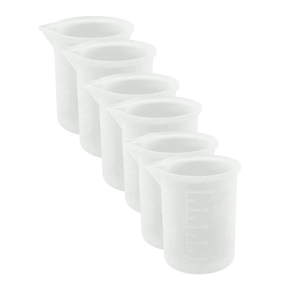 Resin Supplies : 100ml Silicone Measuring Cup - Set of 6