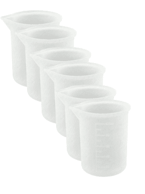 100mlSiliconeJug_6 set Resin Supplies : 100ml Silicone Measuring Cup - Set of 6