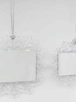 Metal Insert Ornaments : Rectangle Snowflake Inserts