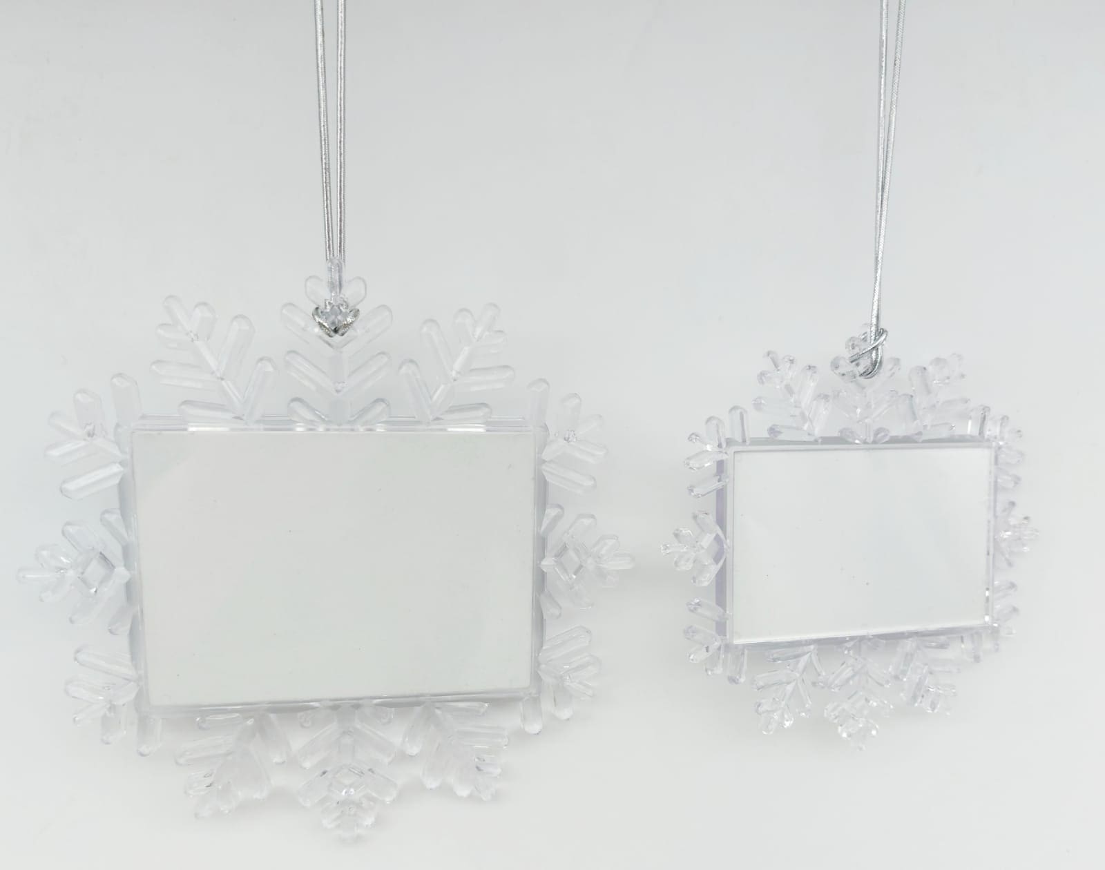 Metal Insert Ornaments : Rectangle Snowflake Inserts
