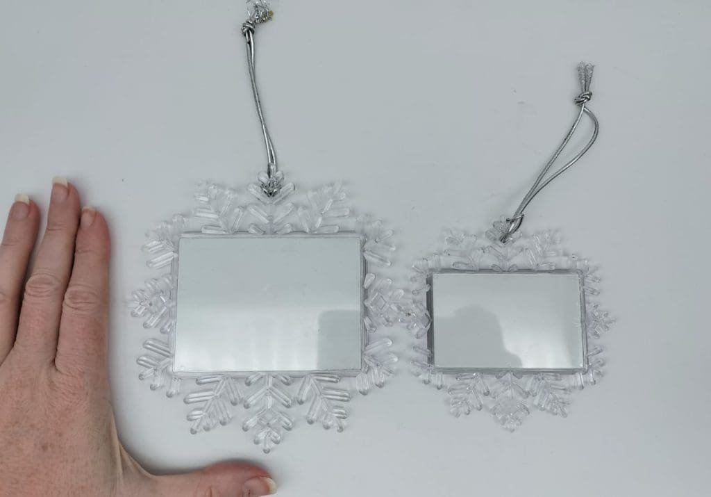 Metal Insert Ornaments : Rectangle Snowflake Inserts