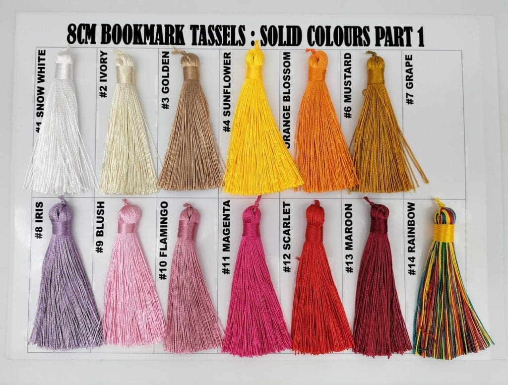 Sublimation Blanks : Solid Colour Bookmark Tassels