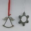 Metal Insert Ornaments : Metal Snowflake & Angel