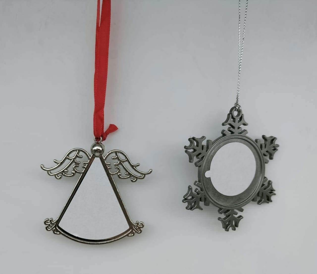 Metal Insert Ornaments : Metal Snowflake & Angel
