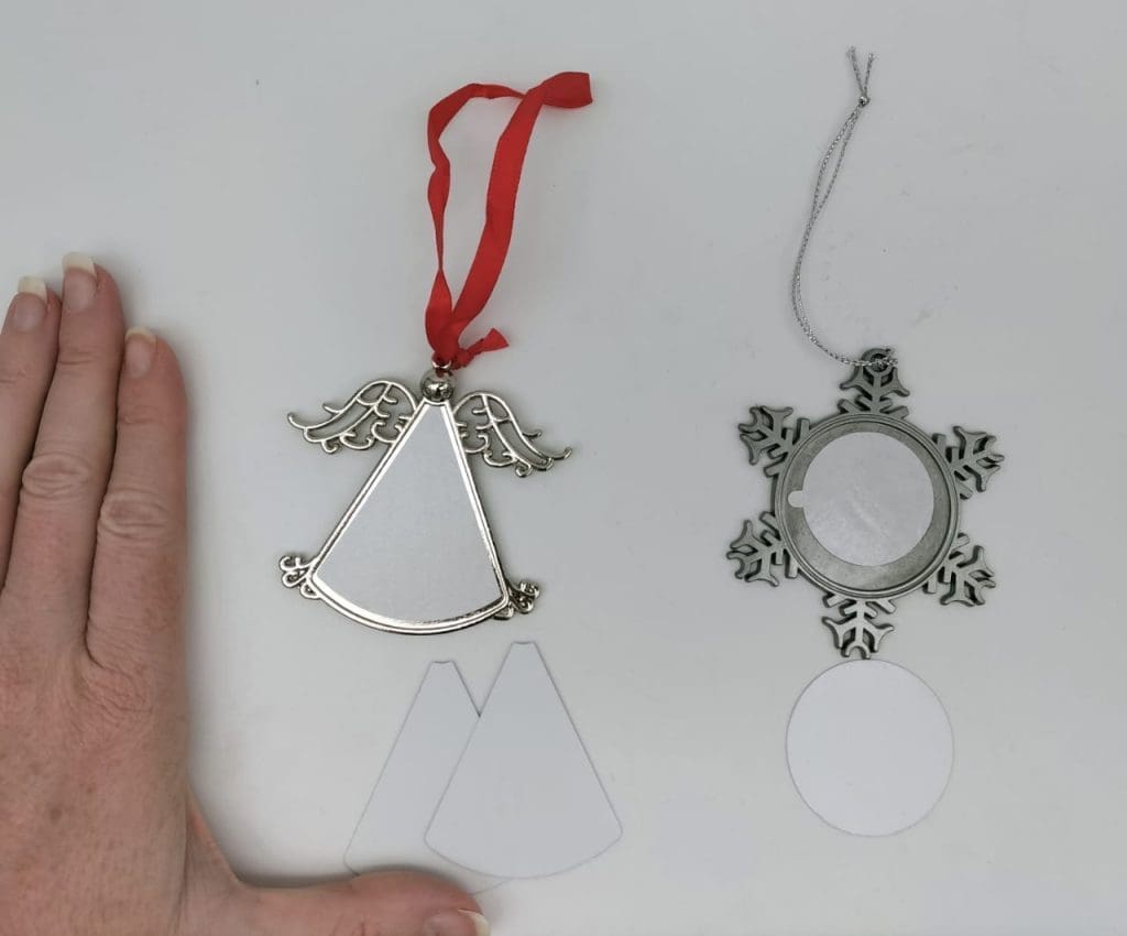Metal Insert Ornaments : Metal Snowflake & Angel