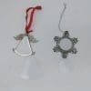 Metal Insert Ornaments : Metal Snowflake & Angel