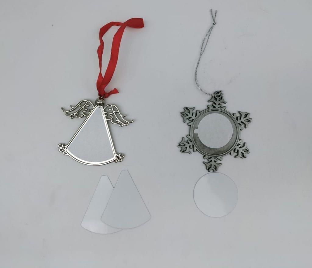 Metal Insert Ornaments : Metal Snowflake & Angel