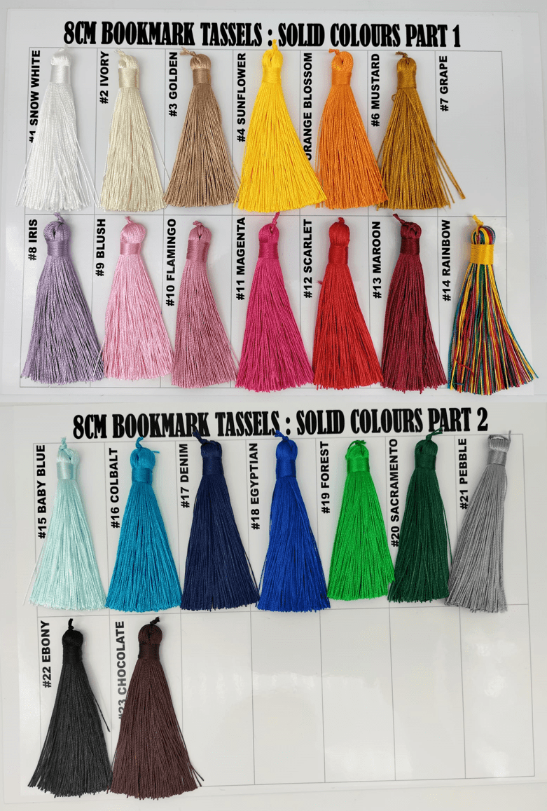 Sublimation Blanks : Solid Colour Bookmark Tassels