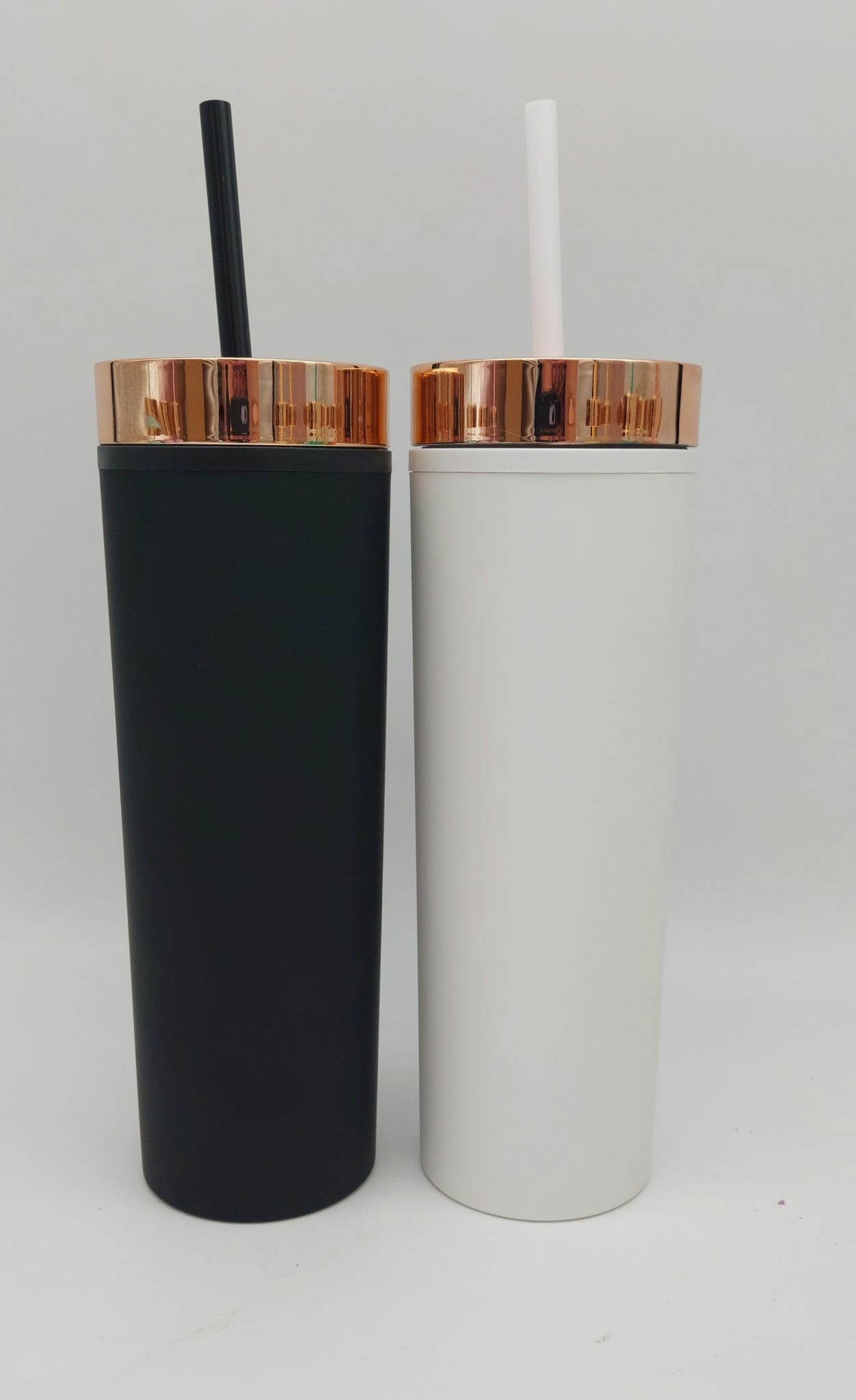 20220105_122832 Acrylic Tumblers : 16oz Matte Pastel Acrylic Rose Gold Lids Skinny Tumblers