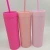 Acylic Tumblers : 16oz Matte Pastel Acrylic Skinny Tumblers (34 Colours)