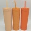Acylic Tumblers : 16oz Matte Pastel Acrylic Skinny Tumblers (34 Colours)