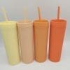 Acylic Tumblers : 16oz Matte Pastel Acrylic Skinny Tumblers (34 Colours)