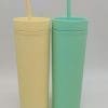 Acylic Tumblers : 16oz Matte Pastel Acrylic Skinny Tumblers (34 Colours)